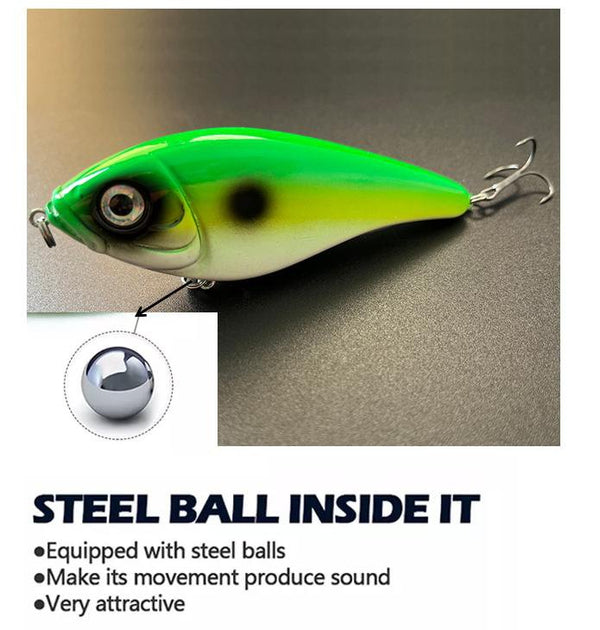 Jerkbait Minnow Lourd JK-04 Coulant 11.5cm 36.4g — photo fournisseur