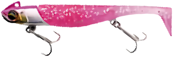 Leurre Souple Finesse Long BL-9010 115mm 37g — 05 · Rose / Argent