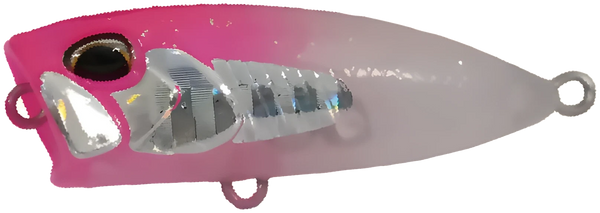 Micro Popper Surface YZ-3073 40mm — 02 · Argent / Rose