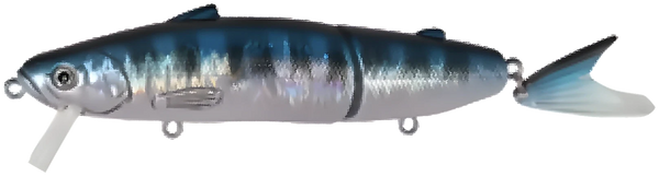 Popper Effilé de Surface YZ-1048 Flottant 128mm 15g — 06 · Argent / Marine